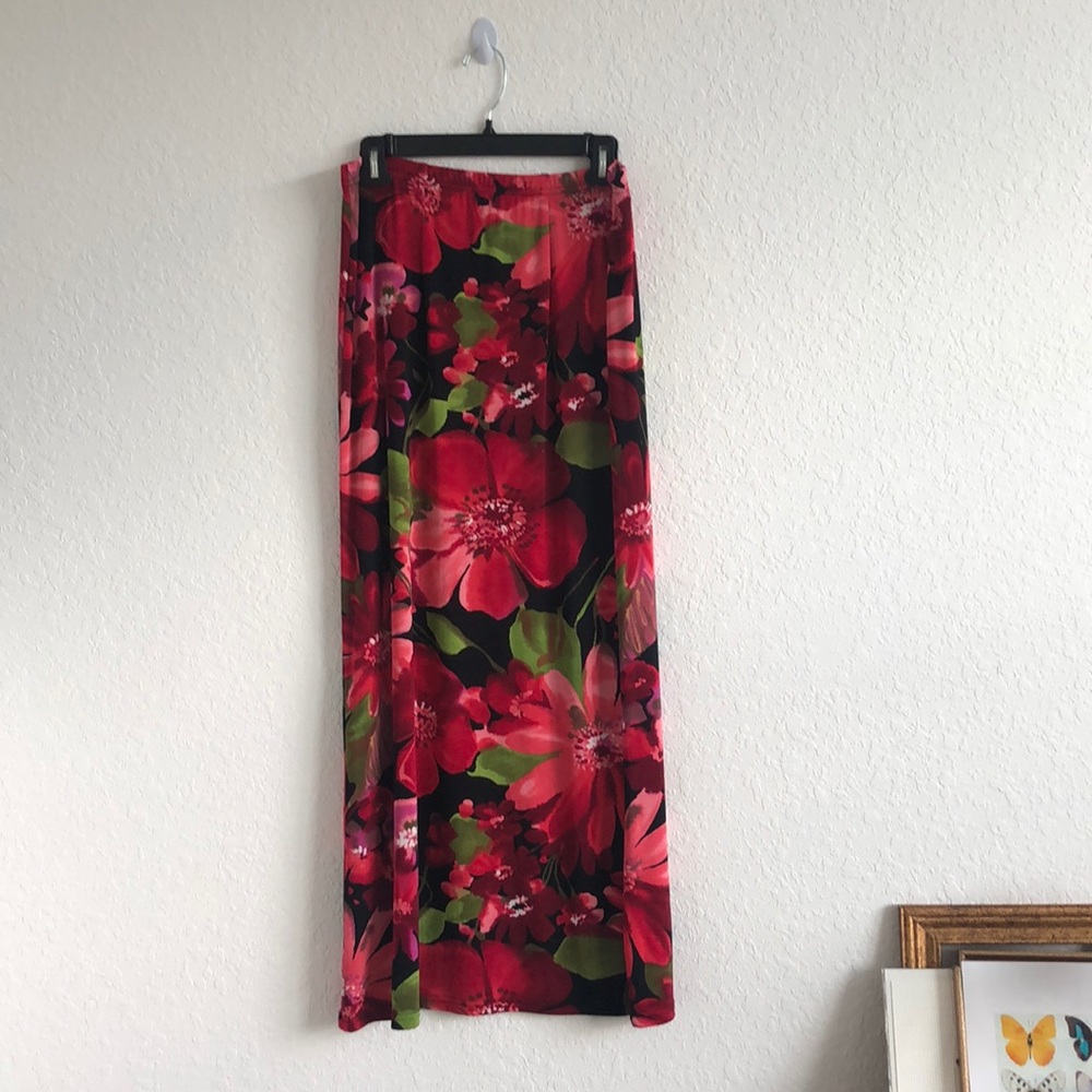 Kathy Ireland Floral Maxi Skirt
